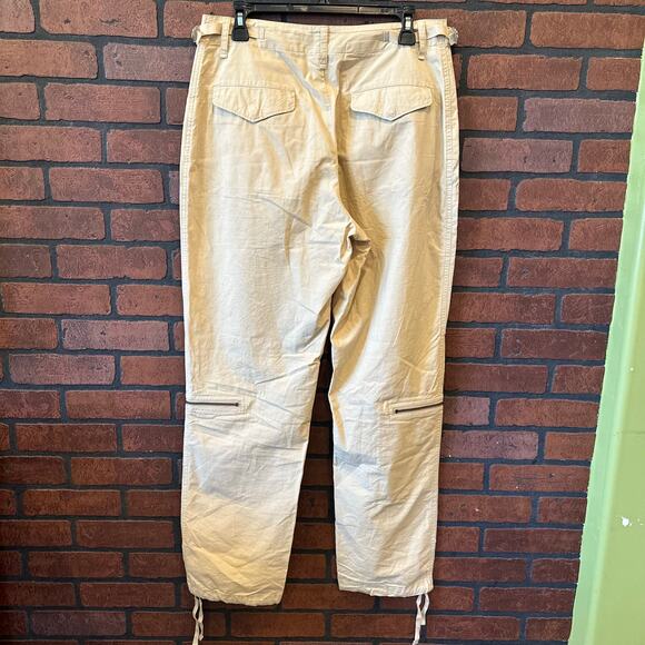 Rag & Bone Beige Kai Flight Trousers Size 6 - Cotton Utilitarian/Military Cargo - Picture 3 of 16